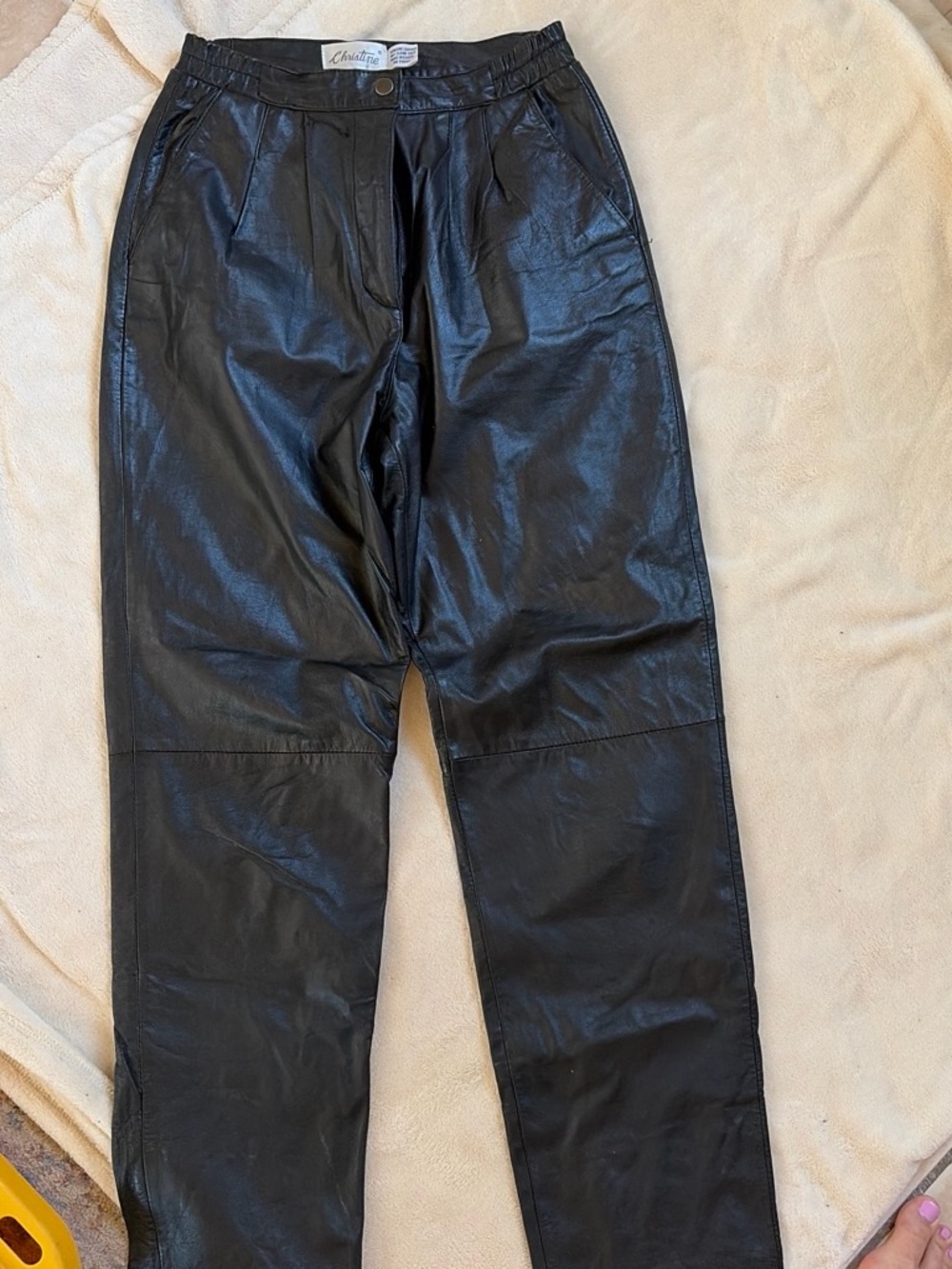 Vintage Black Leather Men’s Pants